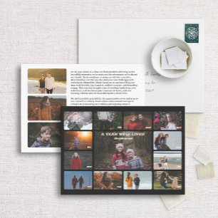 De Festividades Calendário Ano Novo em Revisão do Cartão com fotos