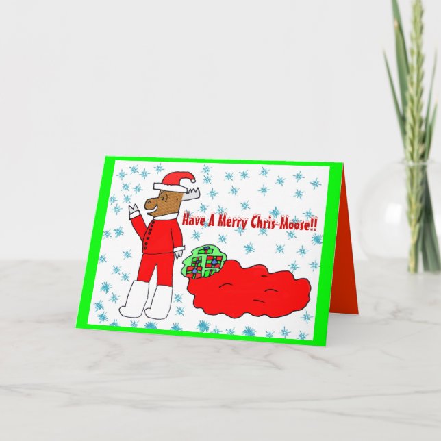 De Festividades Cartão alegre dos Chris-Alces (Frente)