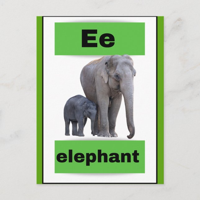 De Festividades cartão alfabético (com imagem real)Cartão postal d (Frente)