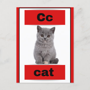 De Festividades cartão alfabético (com imagem real)Cartão postal d