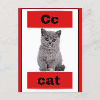 De Festividades cartão alfabético (com imagem real)Cartão postal d