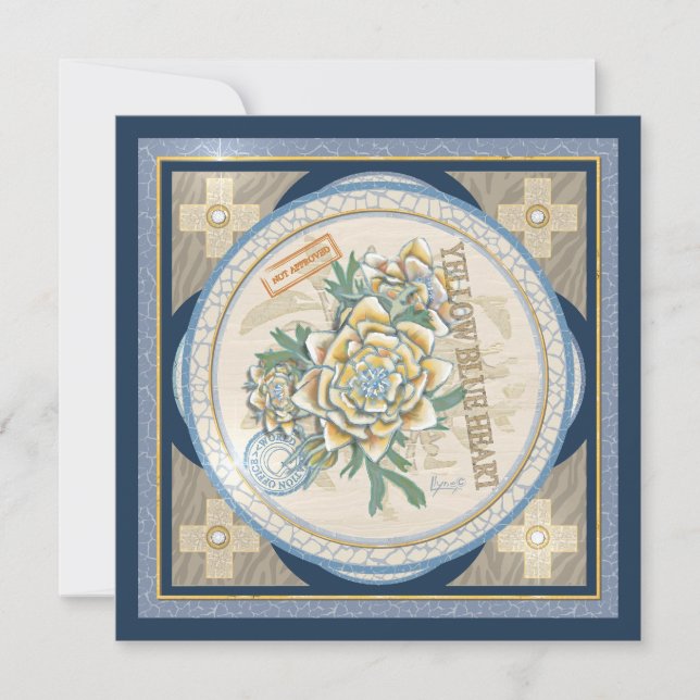 De Festividades Cartão amarelo em branco do G Creation Office (Frente)