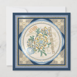 De Festividades Cartão amarelo em branco do G Creation Office