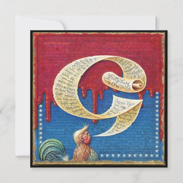 De Festividades Cartão Anti-Trump, Gobbledygook (Frente)