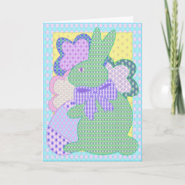 De Festividades Cartão Bunny applique I