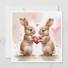 De Festividades Cartão Bunny Romântico