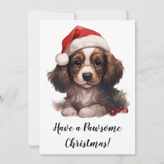 De Festividades Cartão Cocker Spaniel Festivo e Alegre