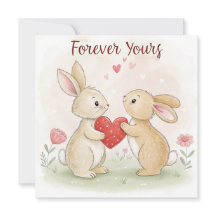 Cartão Coelho Romântico – Para Sempre Seu