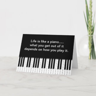 De Festividades Cartão com citações - o piano fecha o teclado
