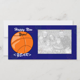 De Festividades Cartão com fotos - basquetebol do ano novo