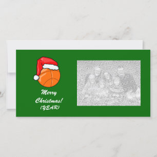 De Festividades Cartão com fotos - basquetebol do Natal