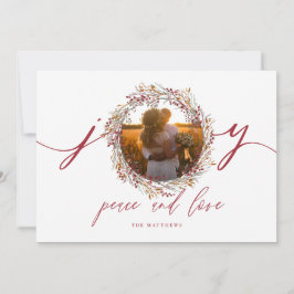 De Festividades Cartão com fotos Berries e Joy Holiday