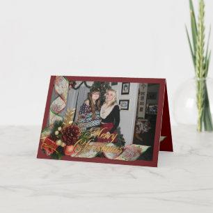 De Festividades Cartão com fotos da elegância do Natal 2