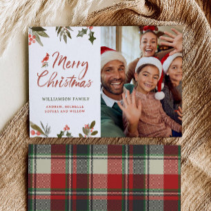De Festividades Cartão com fotos da Família Feliz Natal