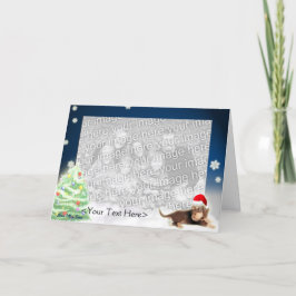 De Festividades Cartão com fotos Dachshund Xmas (personalizável)