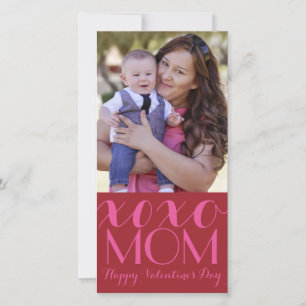 De Festividades Cartão com fotos do Namorados XOXO para mãe