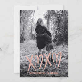 De Festividades Cartão com fotos Dourado Rosa com escovas modernas