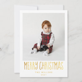De Festividades Cartão com fotos Elegante simples para Natal e Fer