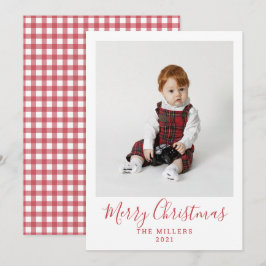 De Festividades Cartão com fotos Elegante simples para Natal e Fer