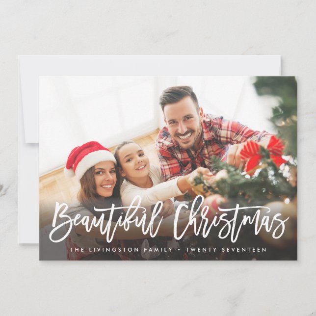 De Festividades CARTÃO COM FOTOS HOLIDAY | Natal Bonito Moderno (Frente)