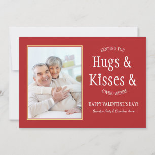 De Festividades Cartão com fotos Hugs & Kisses