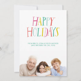 De Festividades Cartão com fotos indicado por letras da mão boas