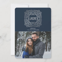 Cartão com fotos moderno do feriado da alegria |