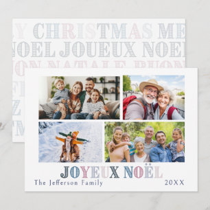 De Festividades Cartão com fotos Noel Quatro Joyeux