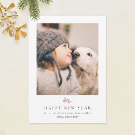 De Festividades Cartão com fotos Personalizado Simples