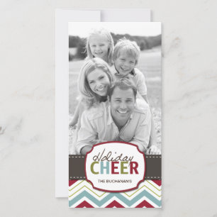 De Festividades Cartão com fotos Personalizável Modern Chevron
