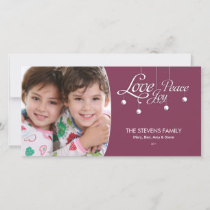 De Festividades Cartão com fotos Premium LovePeaceJoy Hanging Orna
