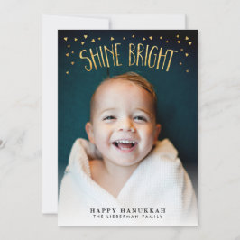 De Festividades Cartão com fotos Shine Bright Hanukkah