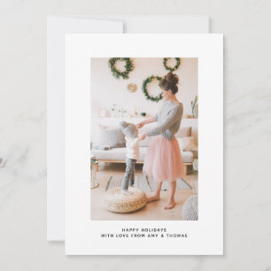 De Festividades Cartão com fotos Simples Elegante Natural da Famíl