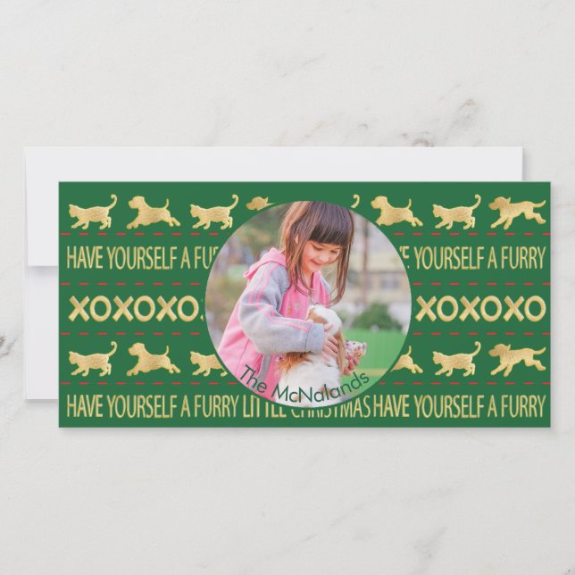 De Festividades Cartão com fotos "Tenha Seu Próprio Feliz Natal" (Frente)