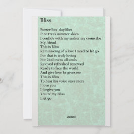 De Festividades Cartão comemorativo "Bliss"