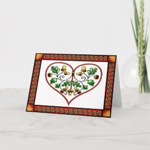 De Festividades Cartão Coração Oakleaf