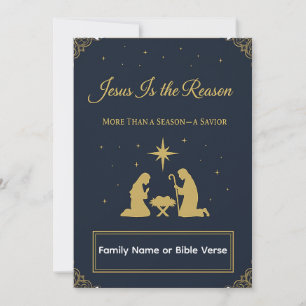 De Festividades Cartão Cristão Elegante “Jesus é a Razão”
