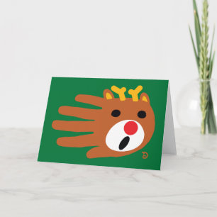 De Festividades Cartão da rena do Natal