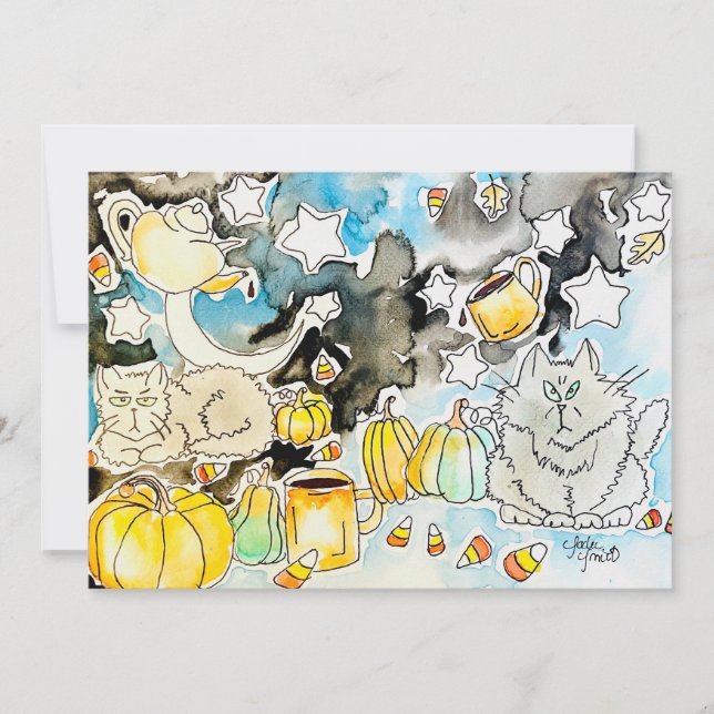 De Festividades Cartão da Temporada Assustadora (Frente)