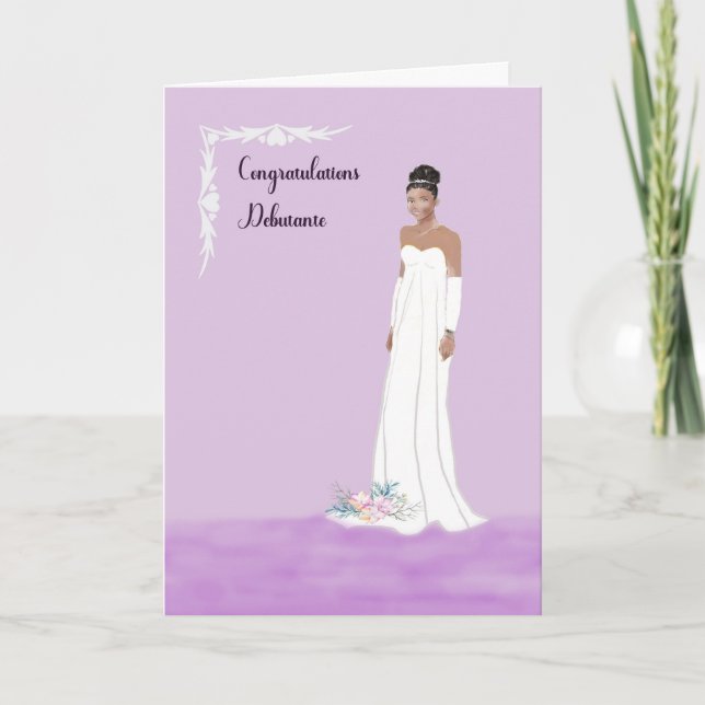 De Festividades Cartão Debutante para Jovem Negra (Frente)