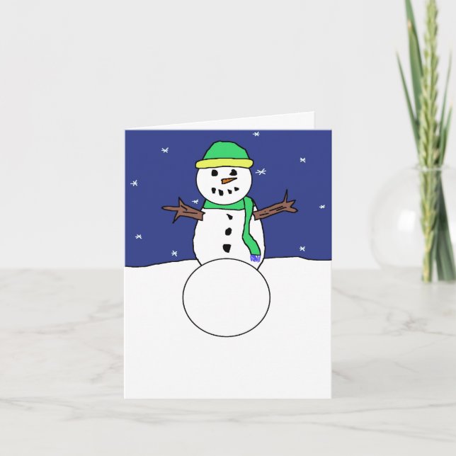 De Festividades Cartão "Deixe-a nevar" (Frente)