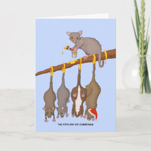 De Festividades Cartão Dia 5 do Natal (5 Anéis Ouros)
