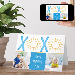 De Festividades Cartão Dia das Mães Foto XOXO Azul Ensolarado