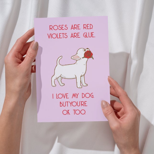De Festividades Cartão Divertido do Dia dos Namorados - Design Lov (Funny Valentine's Day Card - Love Dog Design | Perfect for Partner or Anniversary)