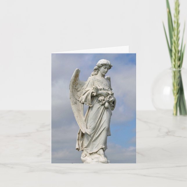 De Festividades Cartão do anjo do feriado (Frente)