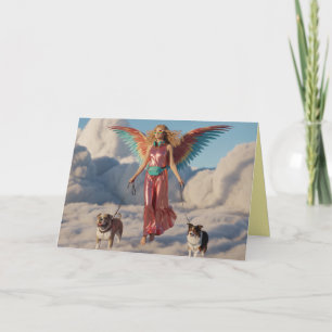 De Festividades Cartão do Anjo Passeando com o Cachorro 3
