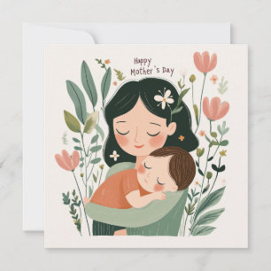 De Festividades Cartão do Dia das Mães Aconchegante e Carinhoso