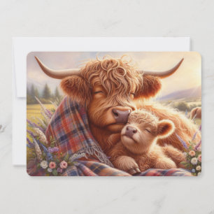 De Festividades Cartão do Dia das Mães da Vaca das Terras Altas