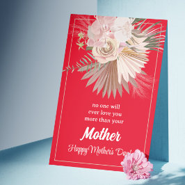 De Festividades Cartão do Dia das Mães Floral Pastel Rústico