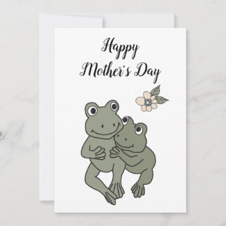De Festividades Cartão do Dia das Mães Mãe Rã e bebê